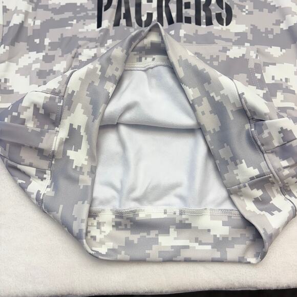 Green Bay Packers Men's NFL Salute to Service Gray Camo Hoodie Size L - Picture 9 of 10
